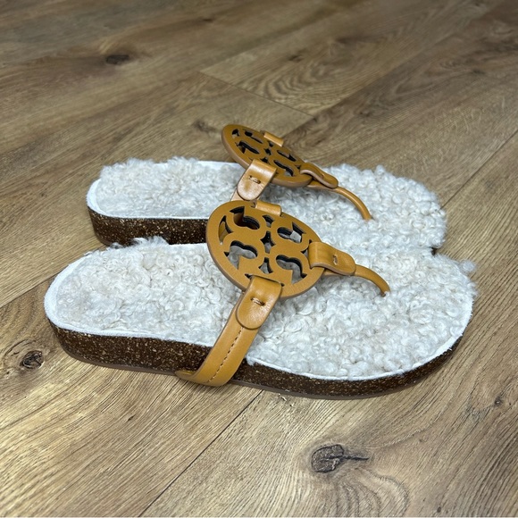 NWOT Tory Burch Miller cloud shearling in cognac - Size 5.5 - Picture 8 of 10